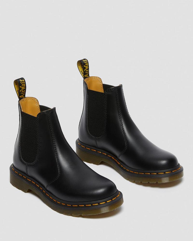 Dr Martens 2976 Smooth Lær Chelsea Støvler Dame Svarte | Norge 653PJJ